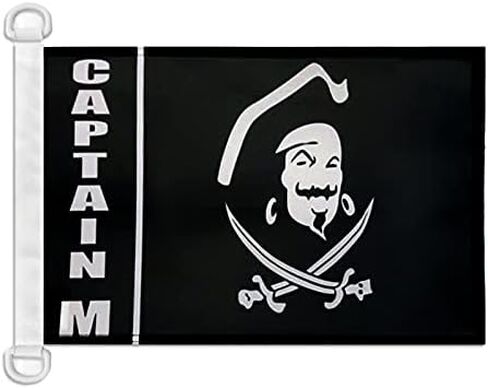 Pirate Captain Morgan NAUTICAL Flag 18'' x 12'' - skull Pirates flags 30 x 45 cm - Banner 12x18 in for boat - AZ FLAG in Saudi Arabia