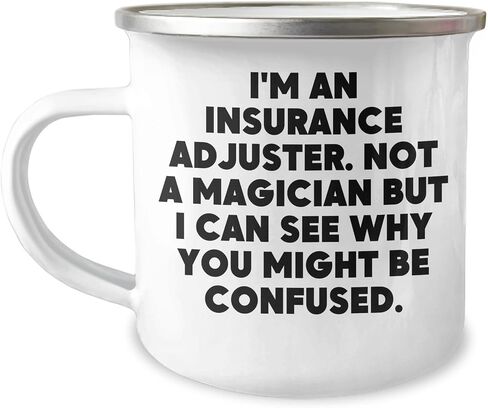Insurance Adjuster Gifts: Funny Camping Mug for Insurance Adjuster Friends with Inspirational Quote, Perfect Christmas Unique Gifts for Insurance Adjuster Colleagues, Boss, or Team in Saudi Arabia