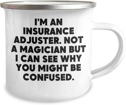 Insurance Adjuster Gifts: Funny Camping Mug for Insurance Adjuster Friends with Inspirational Quote, Perfect Christmas Unique Gifts for Insurance Adjuster Colleagues, Boss, or Team in Saudi Arabia