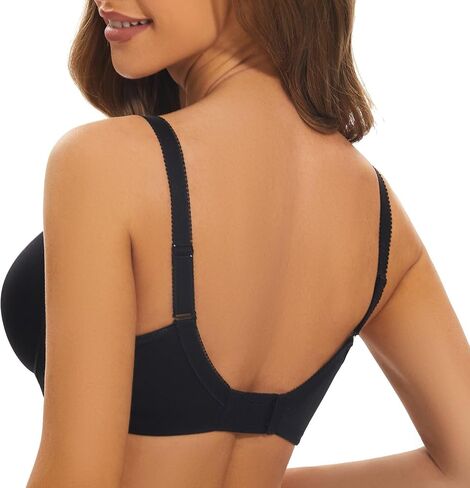 sheroine Women's T-Shirt Underwire Lightly Lined Bra Plus Size Push Up Padded Full Coverage Smoothing Bras in Kuwait