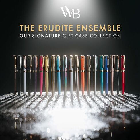 مجموعة أقلام حبر وردزورث آند بلاك، سن متوسط، تتضمن 6 خراطيش حبر ومحول إعادة تعبئة الحبر، حقيبة هدايا، يوميات، خط، أقلام كتابة ناعمة [ذهب أبيض]، مثالية للرجال والنساء in Kuwait