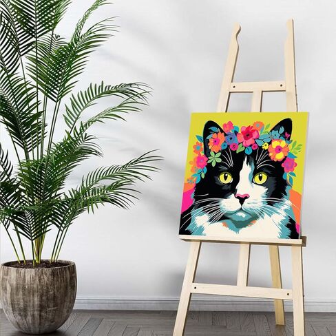 Bimkole Framed Paint by Numbers Kit for Adults Curly-Haired Woman, DIY Oil Painting on Canvas with Frame, Sunglasses Paint by Numbers Set for Home Wall Decor 8x8 Inch/20x20 cm in Kuwait