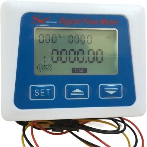 يعرض 1PCS مقياس التدفق الرقمي مع قياس درجة الحرارة in Saudi Arabia