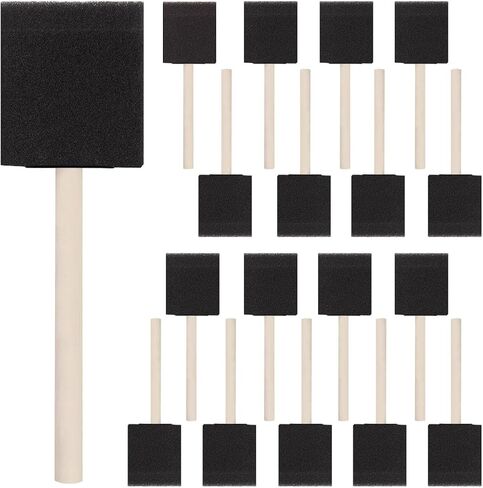 20 Pcs Foam Paint Brushes, 1'' Sponge Paint Brush, Foam Brushes for Painting, Craft, Staining, Varnish, Touch Up in Kuwait