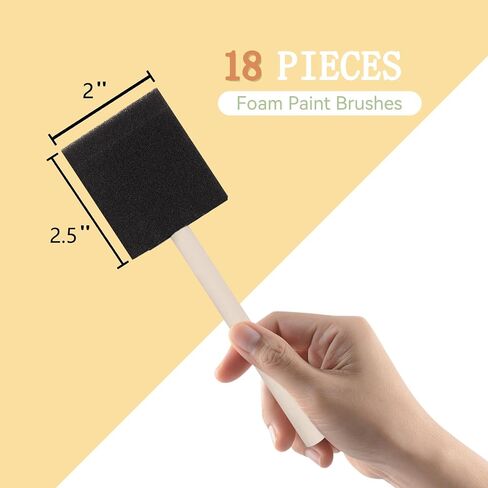 20 Pcs Foam Paint Brushes, 1'' Sponge Paint Brush, Foam Brushes for Painting, Craft, Staining, Varnish, Touch Up in Kuwait