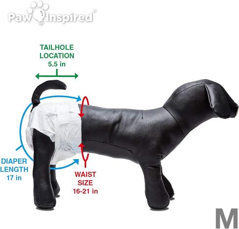 حفاضات للكلاب للاستعمال مرة واحدة مستوحاة من مخلب | حفاضات أنثى الكلب حماية فائقة | حفاضات للكلاب في حالة الحرارة أو التبول المثير أو سلس البول (12 و144 قطعة) (صغير جدًا (12 قطعة)) in Kuwait