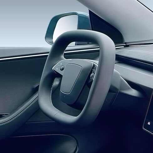 نير الإنترنت للإصدار الجديد Tesla Steering Wheel Model 3 Highland 2024+ (FBA-01.Starship: حلقة واحدة ، أسود) in Saudi Arabia