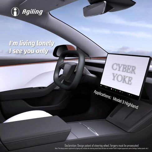 نير الإنترنت للإصدار الجديد Tesla Steering Wheel Model 3 Highland 2024+ (FBA-01.Starship: حلقة واحدة ، أسود) in Saudi Arabia