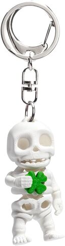 Fortune Skelly Collection Flexy Toy Keychain - Movable Skull & Four Leaf Clover Keychain, Flexible Joints, Fun & Unique Gift, Lucky Charm, Made in Korea in Saudi Arabia