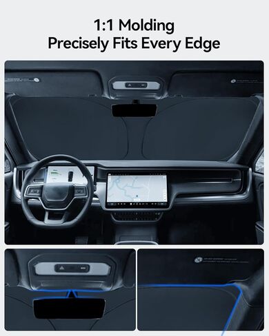 الزجاج الأمامي Sunshade لعام 2023 2024 2025 إكسسوارات هوندا الطيار قابلة للطي درع الشمس القابلة للطي بلوك الأشعة فوق البنفسجية مع طلاء مزدوج وتبريد جلي in Kuwait