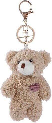 3 PCS Brown Bear Plush Stupted -chain for backpack ، plush keykain ، chiews backpack chains ، chain cotton key sain for diy keychains pottics ، in Saudi Arabia
