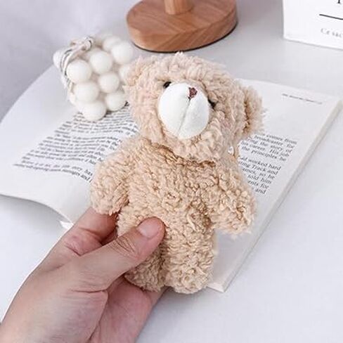 3 PCS Brown Bear Plush Stupted -chain for backpack ، plush keykain ، chiews backpack chains ، chain cotton key sain for diy keychains pottics ، in Saudi Arabia