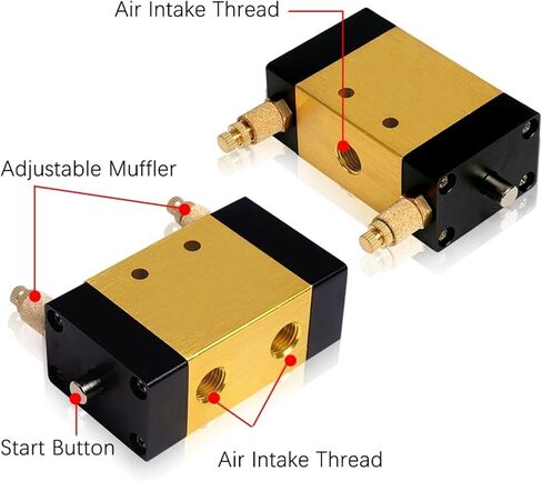 1PCS ZDV-08 Pneumatic Switch Air Valve Cylinder Switch Automatic Reciprocating Speed Control 2 Position 5 way Reversing Valve(With 8mm Fitting) in Saudi Arabia