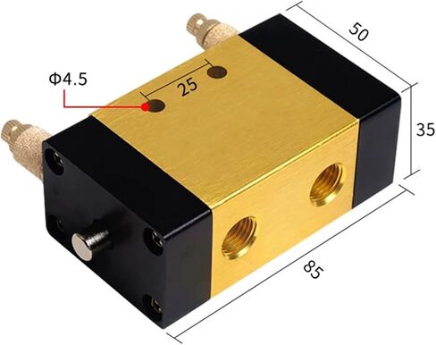 1PCS ZDV-08 Pneumatic Switch Air Valve Cylinder Switch Automatic Reciprocating Speed Control 2 Position 5 way Reversing Valve(With 8mm Fitting) in Saudi Arabia