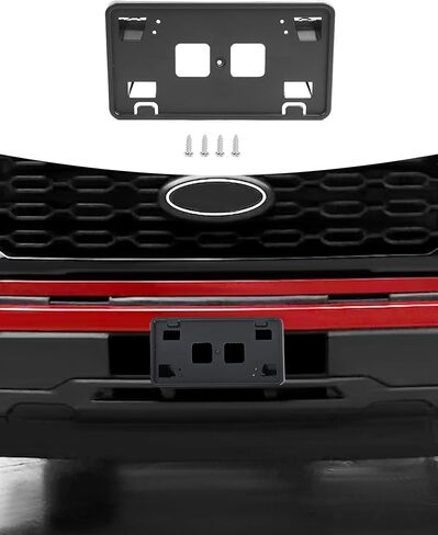 ل F150 Front Plate Bracket Frracket Frracker متوافق مع Ford F150 2021-2025+، إكسسوارات تلقائية خارج لوحة الرخصة الأمامية الأنيقة إطار الأسود الأسود in Kuwait
