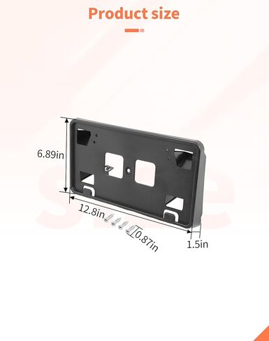 ل F150 Front Plate Bracket Frracket Frracker متوافق مع Ford F150 2021-2025+، إكسسوارات تلقائية خارج لوحة الرخصة الأمامية الأنيقة إطار الأسود الأسود in Kuwait