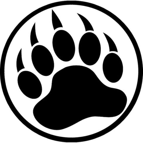 CafePress Classic Black Bear Claw Inside A Black Ring Round 5.5" Round Car Magnet Magnetic Bumper Display in Saudi Arabia