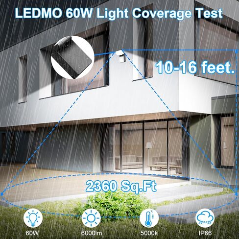 LEDMO LED Wall Pack Lights 120W - 15600LM Repalces 800W HPS / HID Light 5000K Wall Mount Light إضاءة الفيضانات الأمنية التجارية والصناعية الخارجية للمباني والمستودعات ومواقف السيارات والساحة in Kuwait