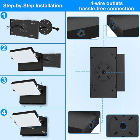 LEDMO LED Wall Pack Lights 120W - 15600LM Repalces 800W HPS/HID Light 5000K Wall Mount Light Commercial and Industrial Outdoor Security Flood Lighting for Buildings,Warehouses, Parking Lots,Yard in Saudi Arabia