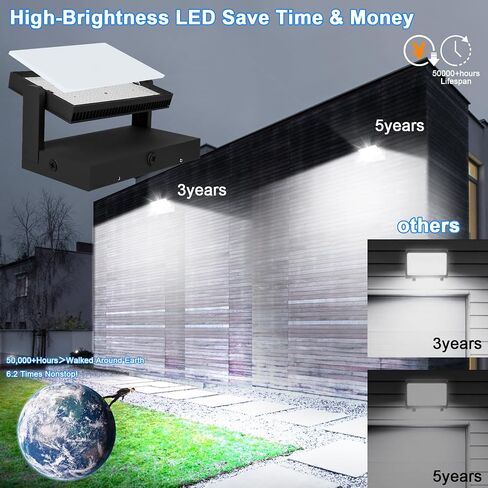 LEDMO LED Wall Pack Lights 120W - 15600LM Repalces 800W HPS/HID Light 5000K Wall Mount Light Commercial and Industrial Outdoor Security Flood Lighting for Buildings,Warehouses, Parking Lots,Yard in Saudi Arabia