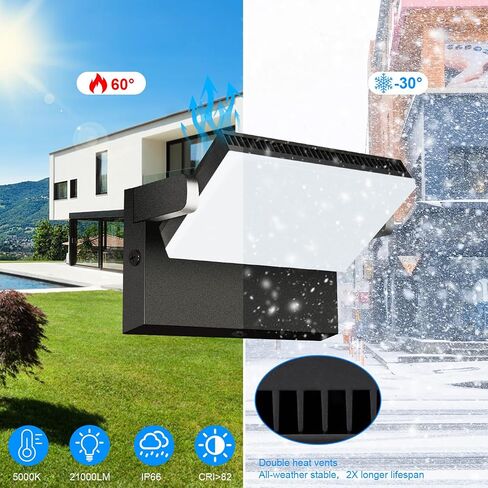 LEDMO LED Wall Pack Lights 120W - 15600LM Repalces 800W HPS/HID Light 5000K Wall Mount Light Commercial and Industrial Outdoor Security Flood Lighting for Buildings,Warehouses, Parking Lots,Yard in Saudi Arabia