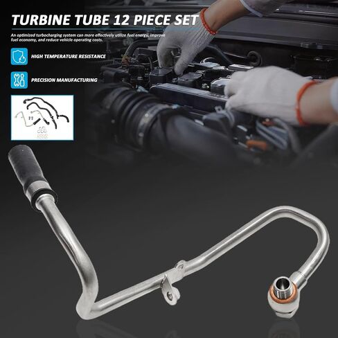 Munik 11537577013 Turbo Soolant Line Line Line Line Kit Kit 2008-2018 for BMW F07 F06 F12 F13 F02 F04 E70 F15 E72 F16 550i 650i 750i in Saudi Arabia