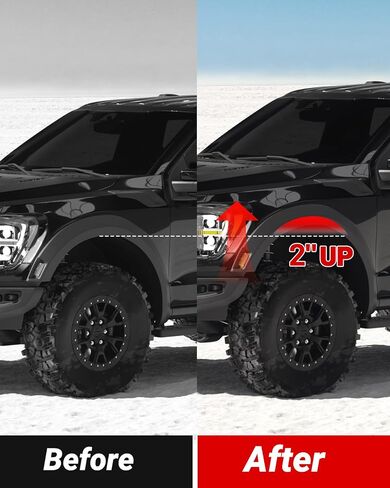 EVIL ENERGY 2 inch Leveling Lift Kit For 2004-2023 F150 2WD 4WD, 2" Front Suspension Forged Strut Spacers Red in Saudi Arabia