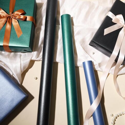 ورق تغليف LaRibbons أبيض غير لامع، 17 بوصة × 40 قدم (56.6 قدم مربع) ورق بلون لؤلؤي لامع، لفات ورق تغليف الهدايا لحفلات الزفاف، عيد الحب، عيد الميلاد، عيد الميلاد، استحمام الطفل in Kuwait