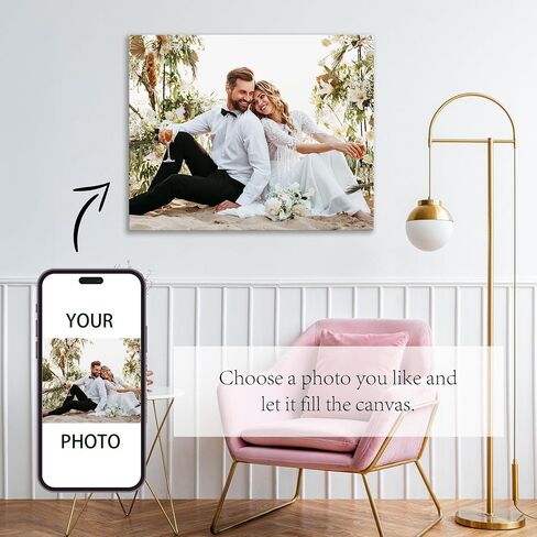 Cara Nonna Ship Next Day Custom Canvas Prints with Your Photos Personalized Picture Gifts for Family Wedding Baby Pet Dog Photo Prints Canvas Personalized Wall Art Ideal for Home Decor Keepsake in Saudi Arabia