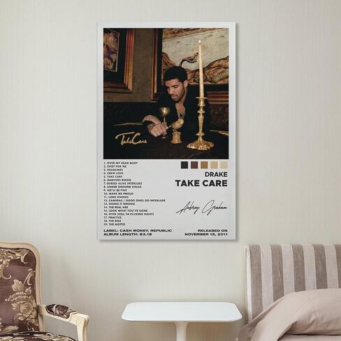 Take Care Cover Cover Canvas Art - Rapper Music Music Posters for Wall Decor in Saudi Arabia