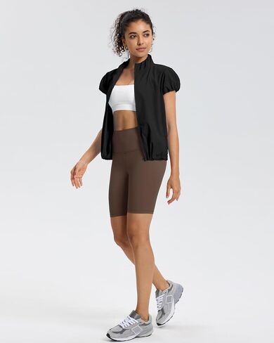 Locachy Women's Lightweight Short Sleeve Zip Up Athletic Jacket Stand Collar Sun Protection Workout Outdoor Jacket in Saudi Arabia