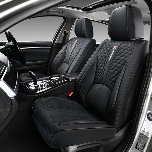 Car Seat Covers for Tacoma, Seat Covers for Toyota Tacoma 4 Door 5 Seater 2004-2023 (Double Cab),Black Leather Complete,Waterproof,Protect and Beautify Car Interiors,Compatible with Airbags in Saudi Arabia