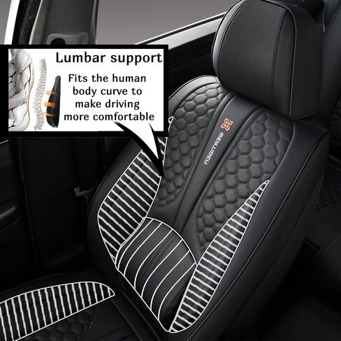 Car Seat Covers for Tacoma, Seat Covers for Toyota Tacoma 4 Door 5 Seater 2004-2023 (Double Cab),Black Leather Complete,Waterproof,Protect and Beautify Car Interiors,Compatible with Airbags in Saudi Arabia