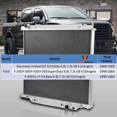 Alloyworks Aluminium Mraviator لعام 1999 2000 2001 2002 2003 2004 2005 Ford F-250 F-450 F-550 Super Duty & Ford Strocsion 6.8L 7.3L Powerstroke V8 V10 Engine Clafiator ، OEM CU2171 ، AT & MT in Saudi Arabia