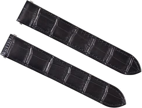 Ewatchparts 19mm Leather Watch Band Strap Compatible With Cartier Roadster 3312 Quick Release Black in Saudi Arabia