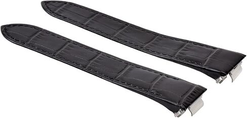 Ewatchparts 19mm Leather Watch Band Strap Compatible With Cartier Roadster 3312 Quick Release Black in Saudi Arabia