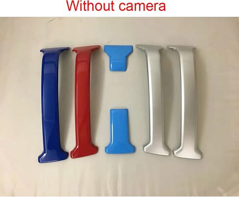 تغطية مصبغة شريحة مصد أمامية للسيارة لتويوتا لاند كروزر برادو FJ150 2014-2017 ABS chrome Car Accessories (Silver بدون كاميرا) in Kuwait