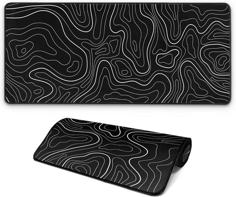 Japanese Forest Full Moon Gaming Mouse Pad with Non-Slip Rubber Base, Large Anime Mousepad with Stitched Edges, Long Keyboard Mat for Home and Office, 31.5 x 11.8 inches in Kuwait