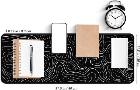 Japanese Forest Full Moon Gaming Mouse Pad with Non-Slip Rubber Base, Large Anime Mousepad with Stitched Edges, Long Keyboard Mat for Home and Office, 31.5 x 11.8 inches in Kuwait