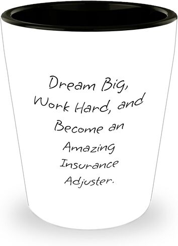 Dream Big, Work Hard, and Become an Amazing Insurance Adjuster! Insurance Adjuster Gifts, Unique Shot Glass, Gift from Friends, Gift for Insurance Adjuster, Christmas Unique Gifts in Saudi Arabia