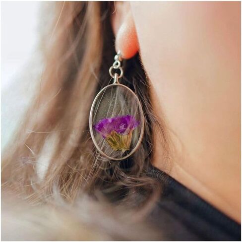 20pcs Open Back Heart Shape Bezel Frame Pendant Charm Pressed Flower Resin Mold Geometric Tray Setting Antique Silver Tone for Jewelry Craft Making CF286-6 in Saudi Arabia