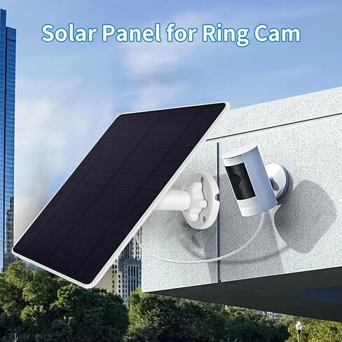 Ring Camera Solar Panel Charger, Compatible with Stick Up Camera, Stick Up Cam Pro, Spotlight Camera Plus/Pro, 5W5V, Weatherproof, 3M/9.8FT Cable (2Pack) in Kuwait