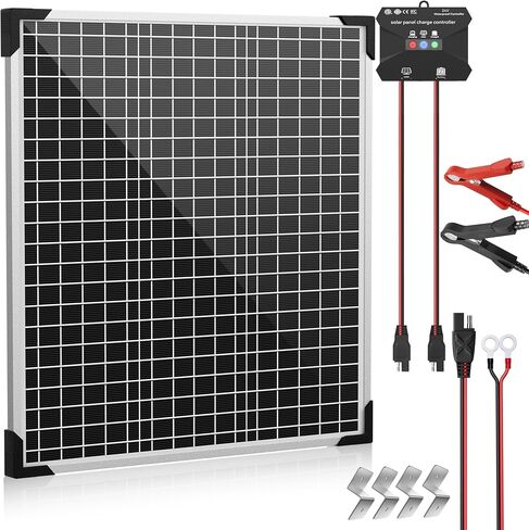 مجموعة ألواح شمسية 24V 24V ، وصيانة بطارية الطاقة الشمسية مع شحن MPPT شحن شحنة قابلة للتعديل ، وشاحن بطارية الطاقة الشمسية لجرار قارب سيارة RV و Camping in Kuwait