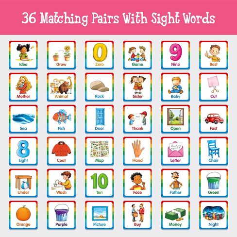 Hebayy 72 PCS Daily Items Matching Game, 36 Designs Everyday Objects Memory Cards Engaging Picture Matching Game, Educational Learning Toys for Preschool 4 5 6 Years Old in Saudi Arabia