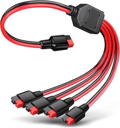 Anderson Y Splitter Cable 1 to 4 Anderson Solar Panel Extension Cable Power Pole Port Parallel Connector for Portable RV Solar Generator Power Station 18.5Inch in Saudi Arabia