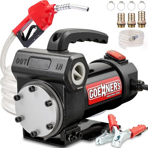 Heavy Duty Diesel Transfer Pump 12V High Performance 13 GPM Self-Priming Fuel Transfer Pump Kit with Manual Nozzle & Hose for Diesel Kerosene Transformer Oil in Saudi Arabia
