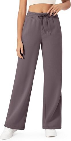 G4Free Flurrylux Fleece Lined Sweatpants Women Cotton Wide Leg Pants with Pockets Lounge Casual in Saudi Arabia