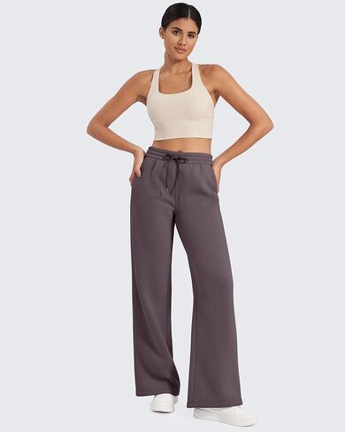 G4Free Flurrylux Fleece Lined Sweatpants Women Cotton Wide Leg Pants with Pockets Lounge Casual in Saudi Arabia