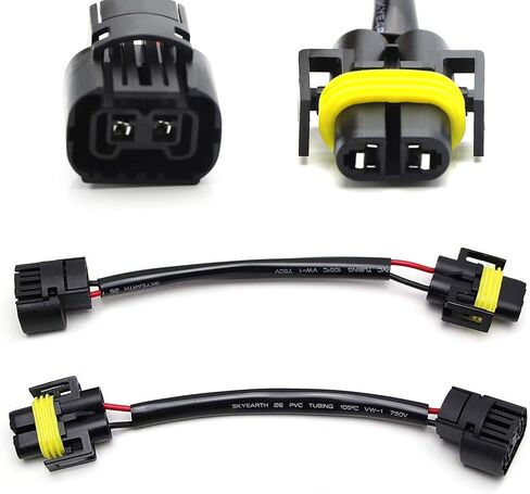 iJDMTOY 5202 PSX24W (Female) to H11 H8 (Female) Pigtail Sockets Wires Compatible with Fog Lamps Retrofit or Conversion in Saudi Arabia