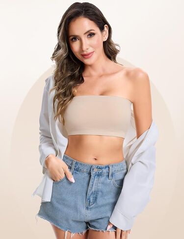 Strapless Bras for Women Seamless Bandeau Bralette Tube Top in Kuwait